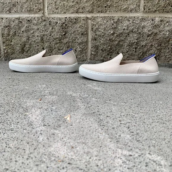 ROTHY'S Sand Original Slip On Sneaker Womens 6.5 37 Shoes Rothys Fabric Flat Tan - Picture 6 of 12